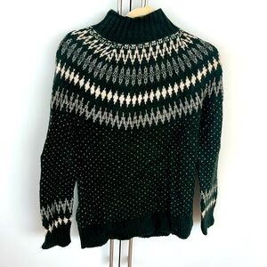 Fair isle turtleneck sweater